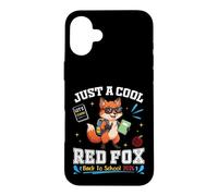 Just A Cool Fox Back to School 2026 Apprentissage Amusant pour Les étudiants Coque pour iPhone 16 Plus