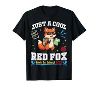 Just A Cool Fox Back to School 2026 Apprentissage Amusant pour Les étudiants T-Shirt