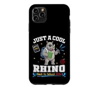 Just A Cool Rhino Back to School 2026 Apprentissage Amusant pour Les étudiants Coque pour iPhone 11 Pro Max