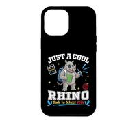 Just A Cool Rhino Back to School 2026 Apprentissage Amusant pour Les étudiants Coque pour iPhone 12 Pro Max