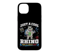 Just A Cool Rhino Back to School 2026 Apprentissage Amusant pour Les étudiants Coque pour iPhone 14 Plus