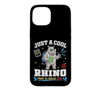 Just A Cool Rhino Back to School 2026 Apprentissage Amusant pour Les étudiants Coque pour iPhone 15