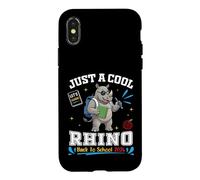 Just A Cool Rhino Back to School 2026 Apprentissage Amusant pour Les étudiants Coque pour iPhone X/XS