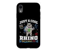 Just A Cool Rhino Back to School 2026 Apprentissage Amusant pour Les étudiants Coque pour iPhone XR