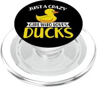 Just A Crazy Girl Who Loves Canards en Caoutchouc PopSockets PopGrip pour MagSafe