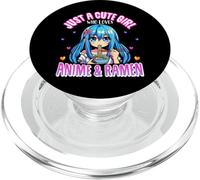Just A Cute Girl Who Loves Anime and Ramen Noodles Manga PopSockets PopGrip pour MagSafe