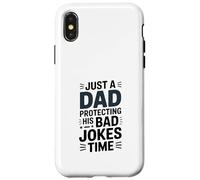 Just A Dad Protecting His Bad Jokes Time Humour Coque pour iPhone X/XS