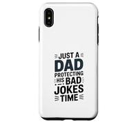 Just A Dad Protecting His Bad Jokes Time Humour Coque pour iPhone XS Max