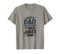 Just A Dad Protecting His Bad Jokes Time Humour T-Shirt