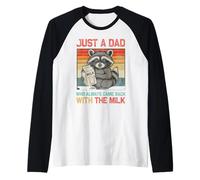 Just A Dad Who Always Came Back Fête des Pères Rétro Homme Manche Raglan