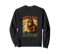 Just a Dad Who Always Came Back with Milk Funny Bigfoot Sweatshirt
