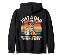 Just A Dad Who Came Back With The Milk Girafe Dad Sweat à Capuche
