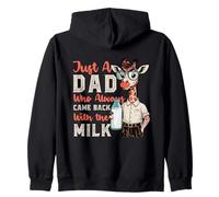 Just A Dad Who Came Back With The Milk Girafe Dad Sweat à Capuche