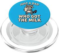 Just A Dad Who Got The Milk Funny Raton Laveur PopSockets PopGrip pour MagSafe