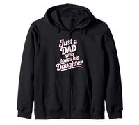 Just A Dad Who Loves His Daughter Typographie Rose Sweat à Capuche
