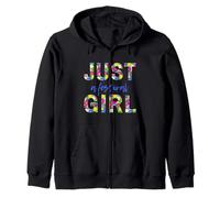 Just a Festival Girl, Musique Live - Lettres Florales colorées Sweat à Capuche