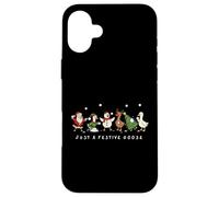 Just a Festive Goose Noël Bataille de Boules de Neige Coque pour iPhone 16 Plus