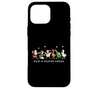 Just a Festive Goose Noël Bataille de Boules de Neige Coque pour iPhone 16 Pro Max