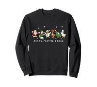 Just a Festive Goose Noël Bataille de Boules de Neige Sweatshirt