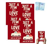 Just a Few Things I Love About You Fill in the Blank Gift Book,Romantic Love Fill in Book Pour Les Couples, Sincère Journal De Mémoire D'amour Pour L'anniversaire De La Saint-Valentin (4PCS)