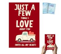 Just a Few Things I Love About You Fill in the Blank Gift Book,Romantic Love Fill in Book Pour Les Couples, Sincère Journal De Mémoire D'amour Pour L'anniversaire De La Saint-Valentin (1PCS)