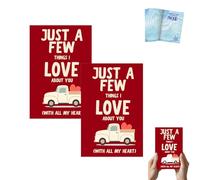Just a Few Things I Love About You Livre cadeau vierge à remplir pour couples, journal d'amour sincère pour la Saint-Valentin, un anniversaire de mariage (3 pièces) (2 pièces)