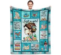 Just A Girl Couverture de Lecture pour Les Amateurs de Livres 152,4 x 127 cm pour Les Amateurs de Livres et Les lecteurs