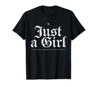 Just A Girl Gothic Blackletter Vintage Aesthetic Style T-Shirt