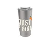 Just A Girl Gothic Typography Design Gobelet isotherme en acier inoxydable double paroi