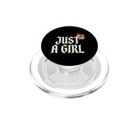 Just A Girl Gothic Typography Design PopSockets PopGrip pour MagSafe