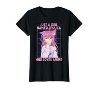 Just A Girl Named Jessica Who Loves Anime Manga personnalisé T-Shirt