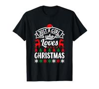 Just A Girl Who Love Christmas Funny Xmas Family T-Shirt