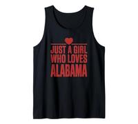 Just A Girl Who Loves Alabama, Women's Girls Cute Alabama Débardeur