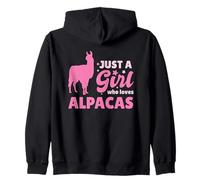 Just A Girl Who Loves Alpacas Alpagas Sweat à Capuche
