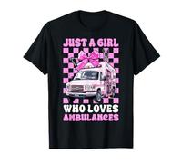 Just A Girl Who Loves Ambulances Ambulance Driver Paramédic T-Shirt