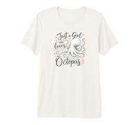 Just a Girl Who Loves an Octopus Cute Octopus T-Shirt Haut de Gamme