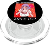 Just A Girl Who Loves Anime et K-Pop Music PopSockets PopGrip pour MagSafe