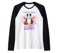 Just A Girl Who Loves Anime Ramen and Sketching Anime Cadeau Manche Raglan