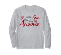 Just a Girl Who Loves Arizona. Cute Women's Teen Girls Tween Manche Longue