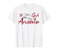 Just a Girl Who Loves Arizona. Cute Women's Teen Girls Tween T-Shirt