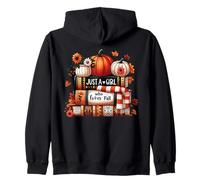 Just A Girl Who Loves Automne Automne Pumpkin Books Cozy Women Sweat à Capuche