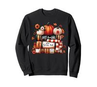 Just A Girl Who Loves Automne Automne Pumpkin Books Cozy Women Sweatshirt