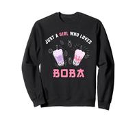 Just A Girl Who Loves Boba Bubble Milk Tea Kawaii Lover Sweatshirt