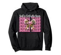 Just a Girl Who Loves Bonsaï Arbres Noeud Zen Japonais Coquette Bow Sweat à Capuche