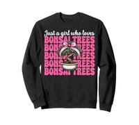 Just a Girl Who Loves Bonsaï Arbres Noeud Zen Japonais Coquette Bow Sweatshirt