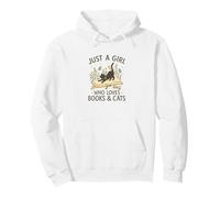 Just a Girl Who Loves Books & Cats Cute Reading Cat Sweat à Capuche