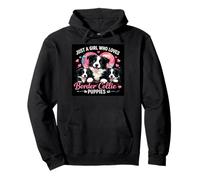 Just a Girl Who Loves Border Collie Puppies Cute Dog Heart Sweat à Capuche