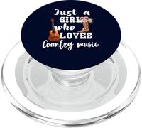 Just a Girl Who Loves Bottes de Guitare et de Cowgirl Country Music PopSockets PopGrip pour MagSafe