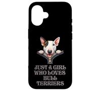 Just a Girl Who Loves Bull Terriers Coque pour iPhone 16