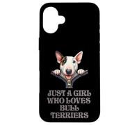 Just a Girl Who Loves Bull Terriers Coque pour iPhone 16 Plus